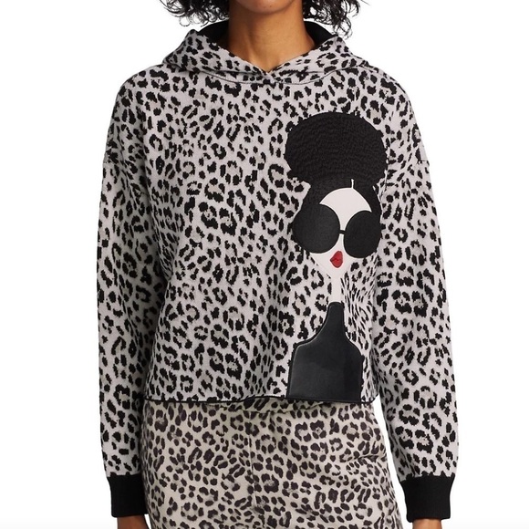 Alice + Olivia Tops - Alice + Olivia Oscar Embellished Relaxed Hoodie